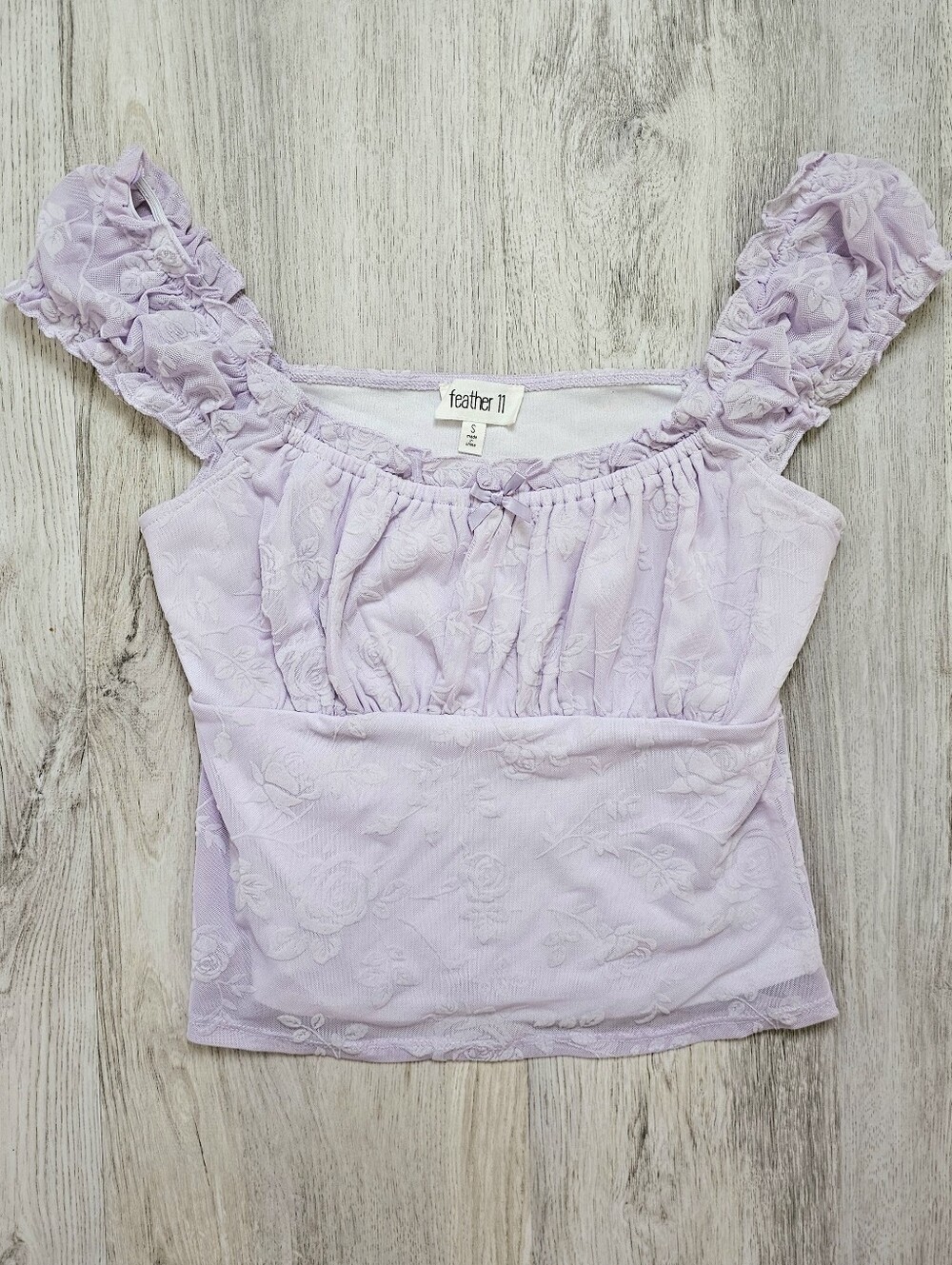 Feather II Lacey Floral Fairycore Crop Top